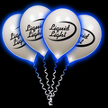 White Lumi-Loon Balloons w/ Blue LED Lights